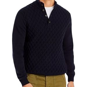 Corneliani Men's Navy Ribbed Sweater size 56 NWT